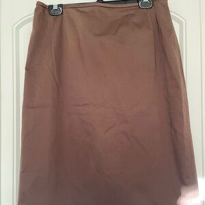 Evan Picone Chocolate A-Line Skirt